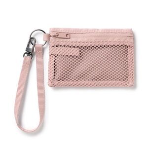 Muji Pink Mesh Polyester Card Holder_NWT